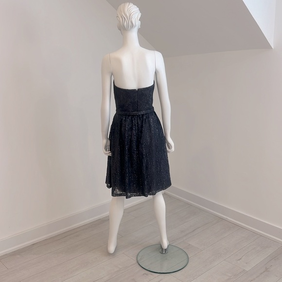 NWT SAMPLE SALE Dessy 2865 size 10 Charcoal Gray Rococo Lace Pristine - Picture 4 of 7